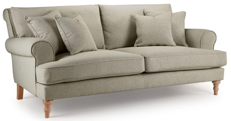 Arlan Noble Fabric 3 Seater Sofa