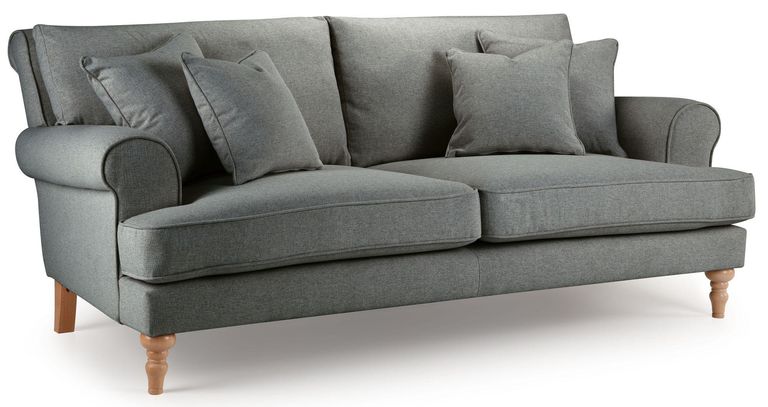 Arlan Storm Fabric 3 Seater Sofa