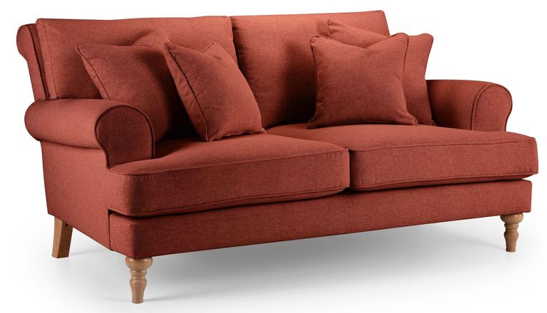 Arlan Vermillion Fabric 2 Seater Sofa