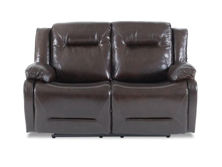 Athena Dark Brown Leather 2 Seater Recliner Sofa