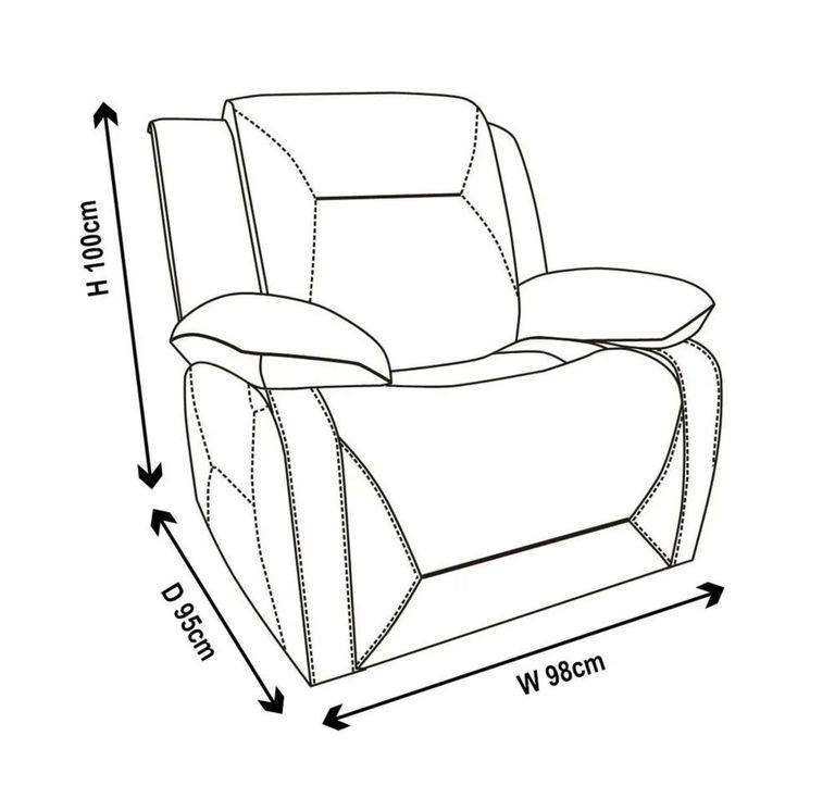 Athena Dark Brown Leather Recliner Armchair