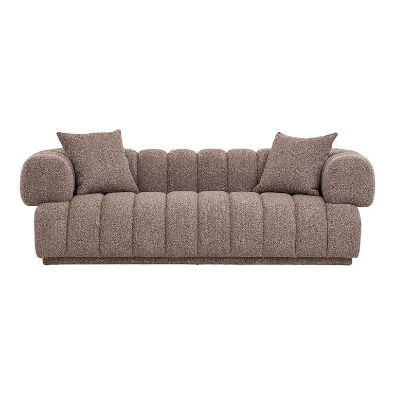 Aurora 3 Seater Sofa - Brown Fabric