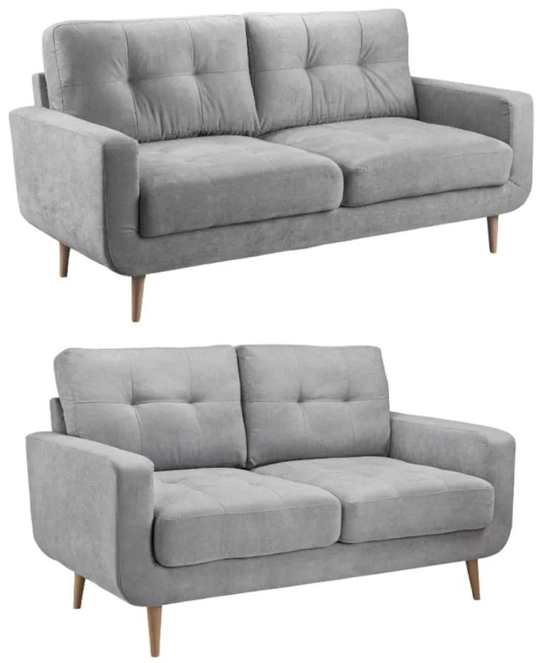 Aurora Sofa Set - Grey - 3+2 Seater