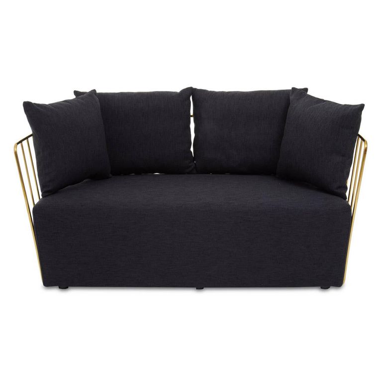 Azalea Sofa - 2 Seater - Black Fabric