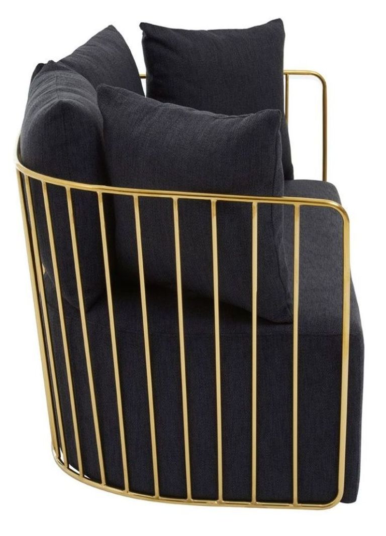 Azalea Sofa - 2 Seater - Black Fabric