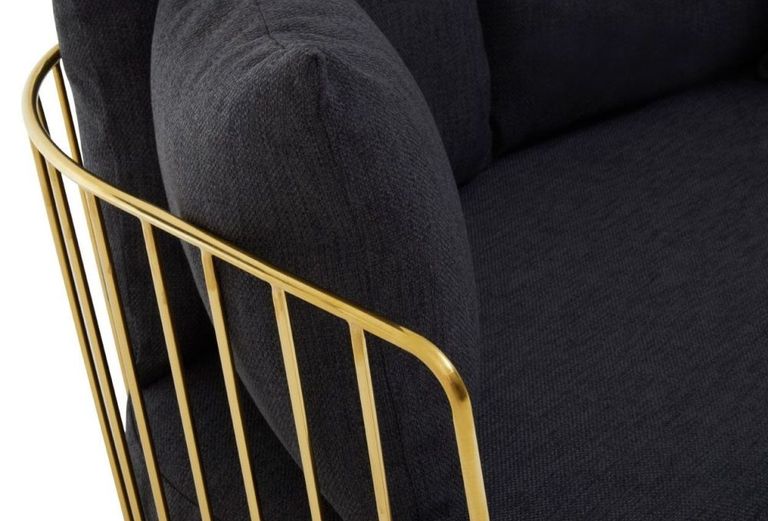 Azalea Sofa - 2 Seater - Black Fabric