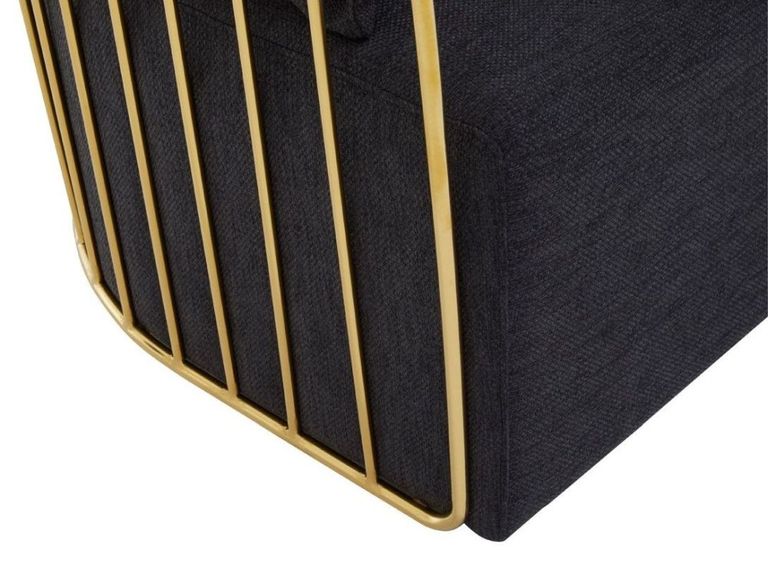 Azalea Sofa - 2 Seater - Black Fabric