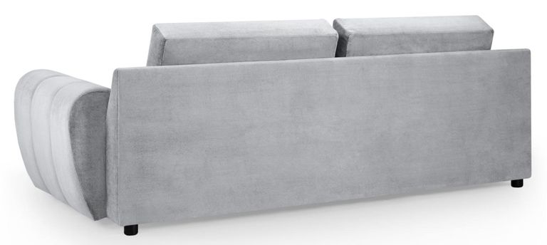 Azzuro Sofa - Grey Velvet Fabric - 3 Seater