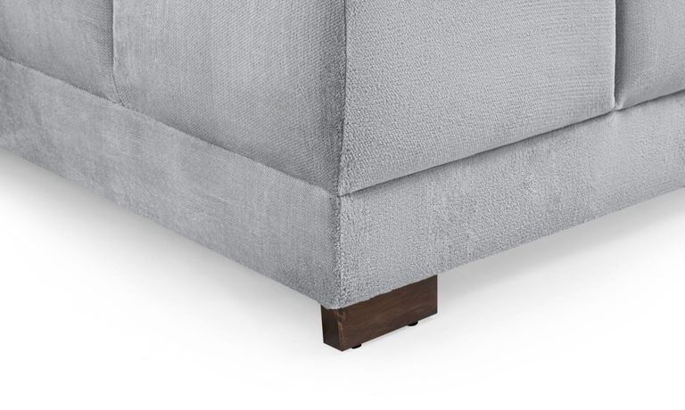 Azzuro U Shape Corner Sofa Suite - Grey Velvet Fabric