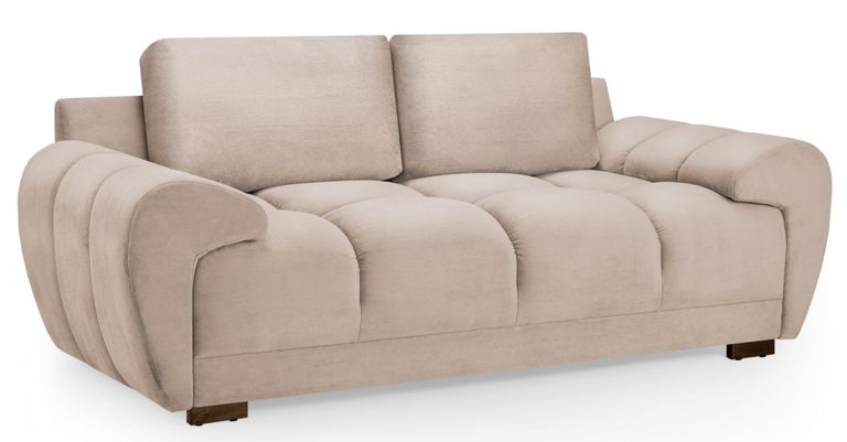 Azzuro Sofa - Mocha Velvet Fabric - 2 Seater