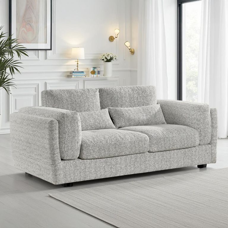 Bari Sofa - Grey Fabric - 3 Seater