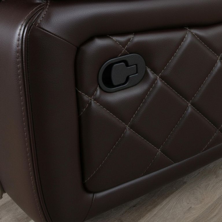 Bentley Brown Leather 3 Seater Recliner Sofa