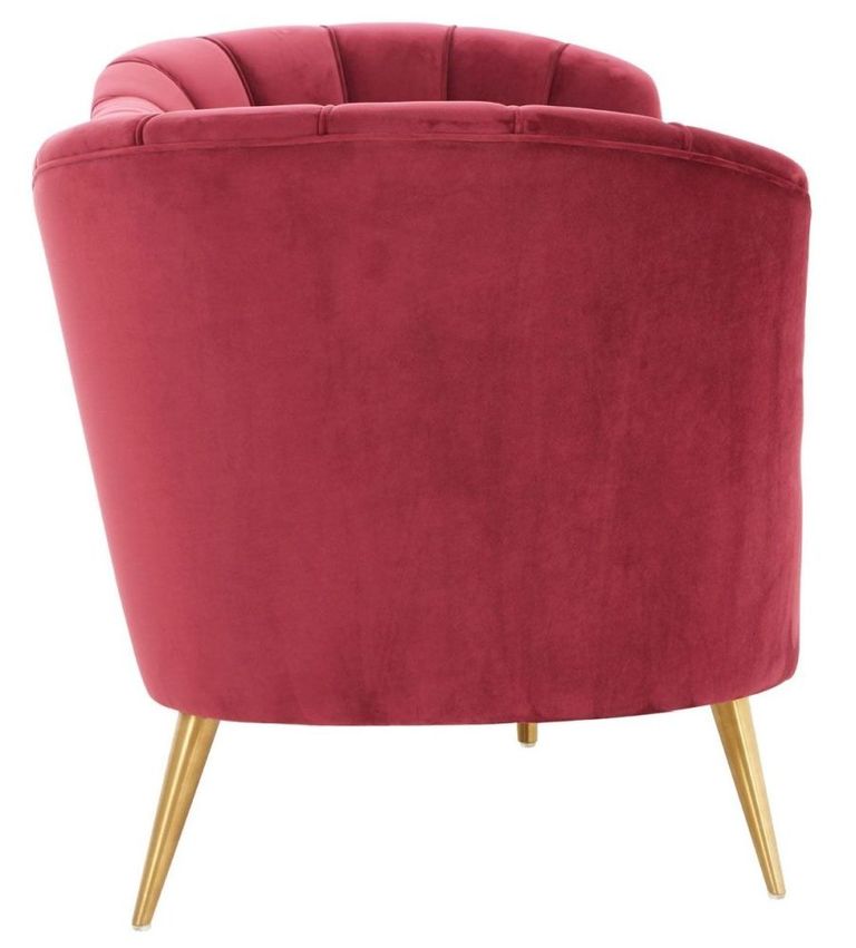 Binky Sofa - 3 Seater - Wine Velvet Fabric