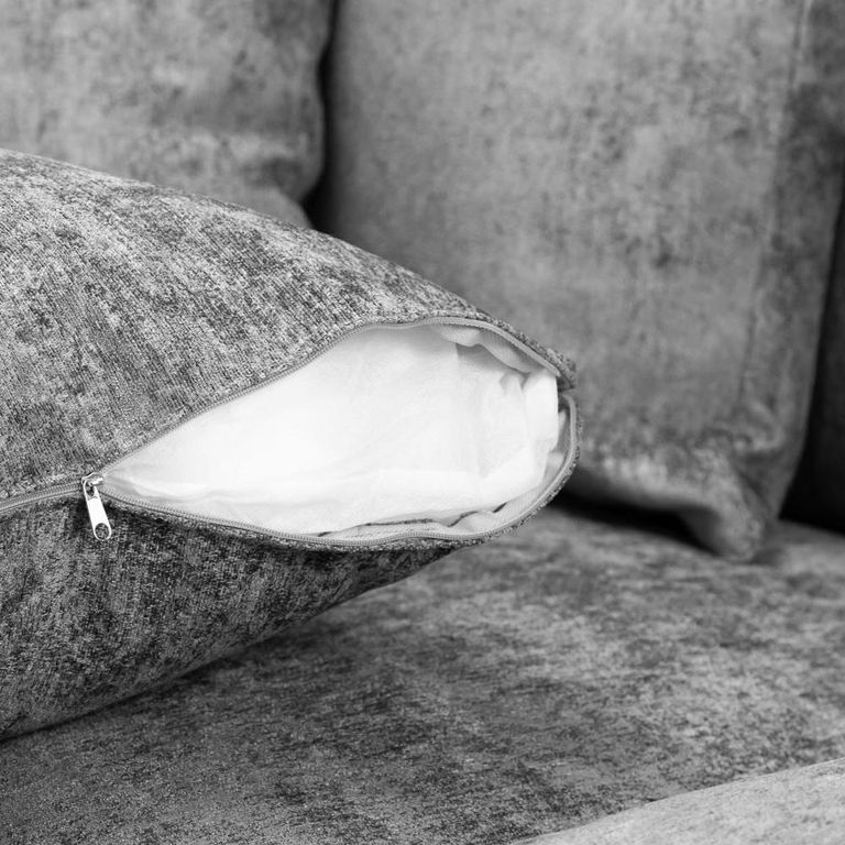 Bishop U Shape Corner Sofa Suite - Scatterback - Platinum Velvet Fabric