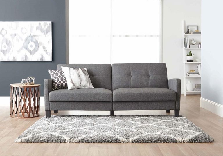 Bon Grey Linen Fabric 2 Seater Sofa Bed - 2211429WCUK