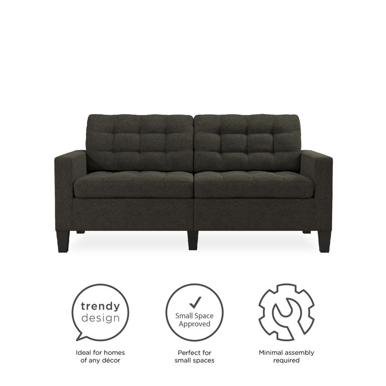 Bow Grey Linen Fabric 2 Seater Sofa - DA010-SFUK