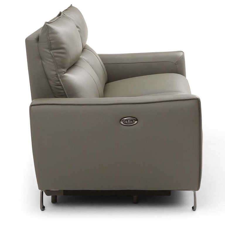 Brooke Electric Recliner Sofa - Taupe Leather - 2 Seater