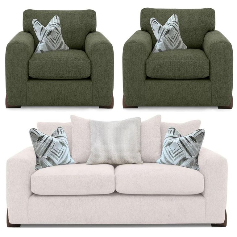 Buoyant Axel Fabric Sofa Set - 3+1+1 Seater - Variation Available