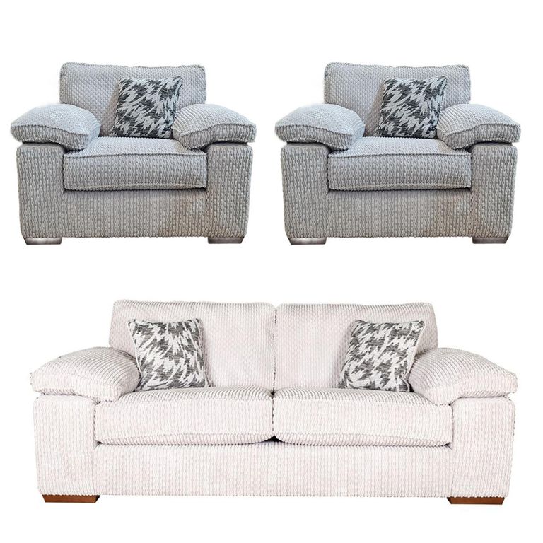 Buoyant Lara Fabric Sofa Set - 3+1+1 Seater - Variation Available