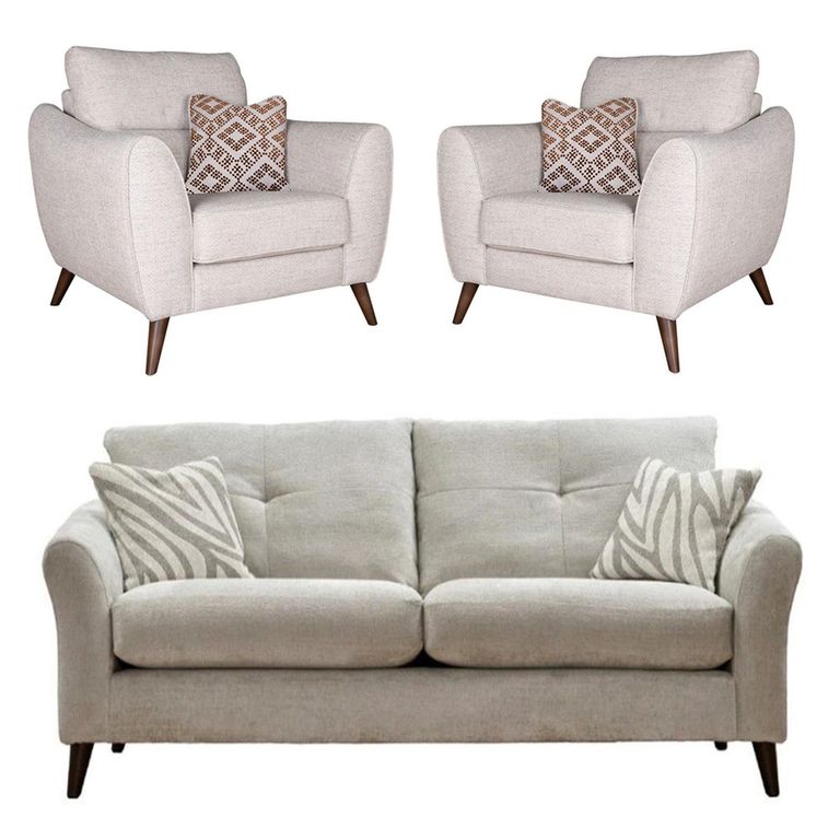 Buoyant Molly Fabric Sofa Set - 3+1+1 Seater - Variation Available
