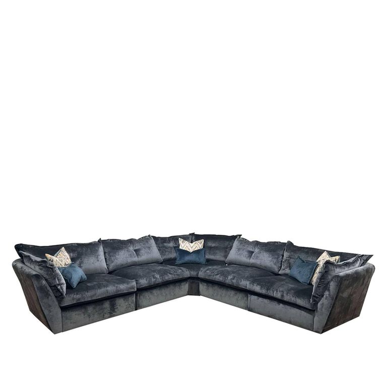 Buoyant Sully Fabric Corner Sofa - 4ML/ALU/COR/ALU/4MR - Variation Available