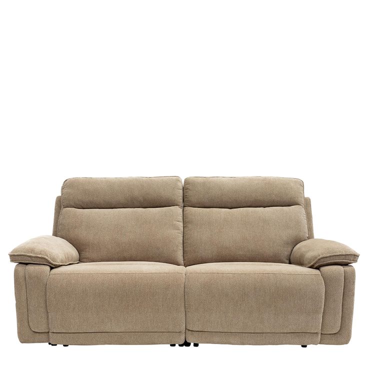 Cadenza Camel Fabric 3 Seater Electric Recliner Sofa