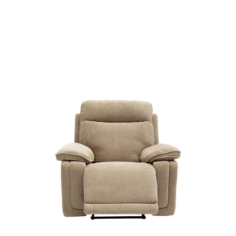 Cadenza Camel Fabric Electric Recliner Armchair