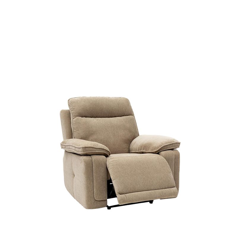 Cadenza Camel Fabric Electric Recliner Armchair