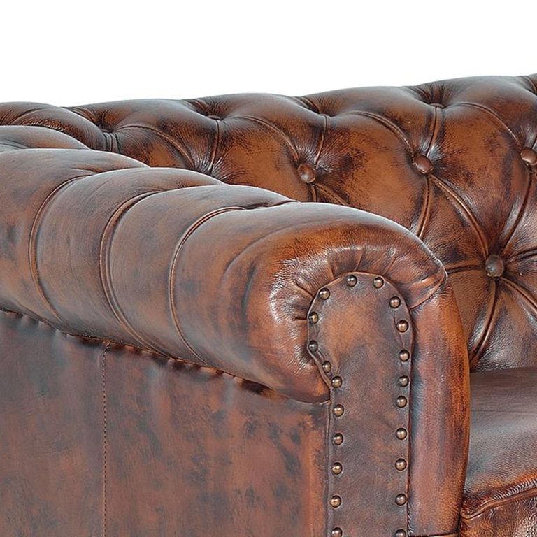 Calistoga Armchair - Brown Leather Chester