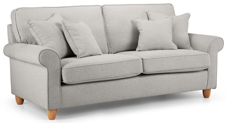 Carina Mink Fabric 3 Seater Sofa