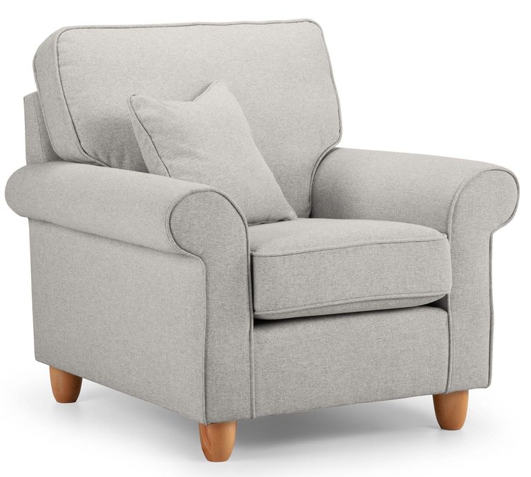 Carina Mink Fabric Armchair