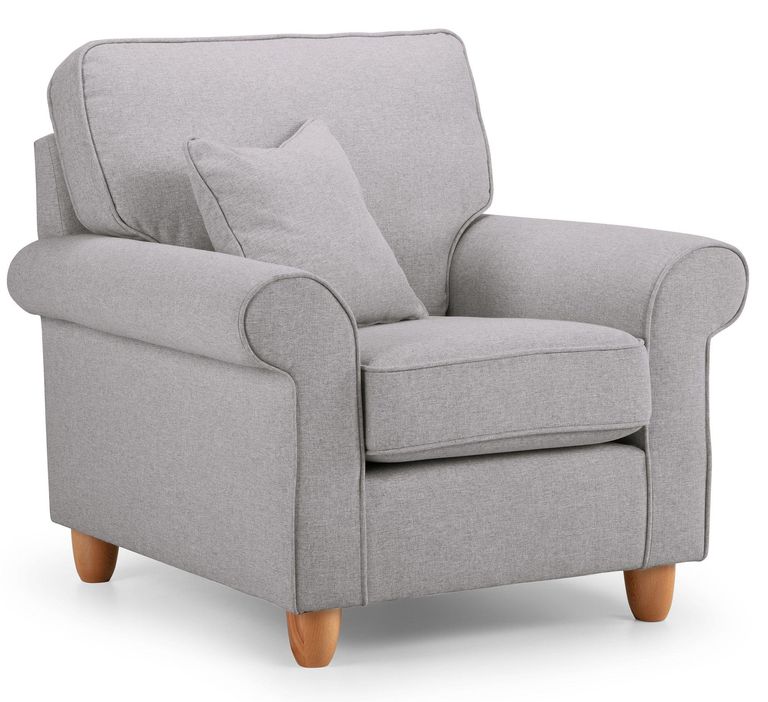 Carina Mushroom Fabric Armchair