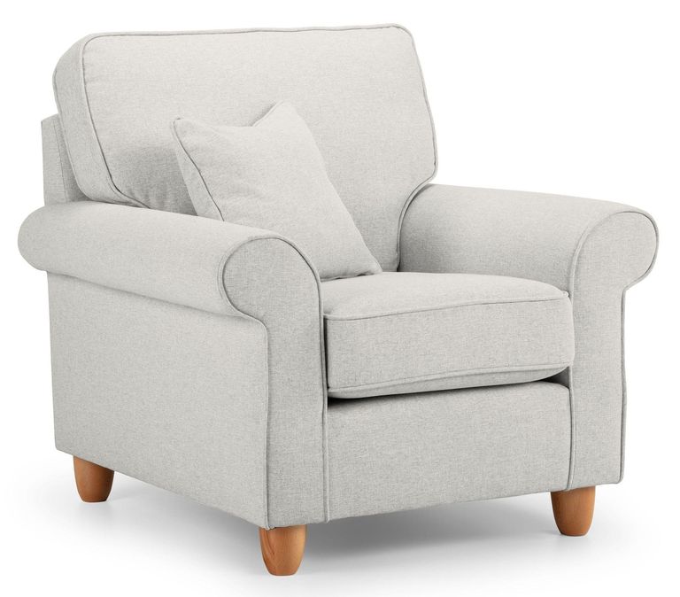 Carina Parchment Fabric Armchair