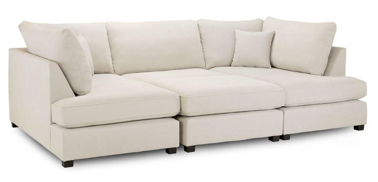 Carnaby U Shape Corner Sofa - Classic Beige Fabric