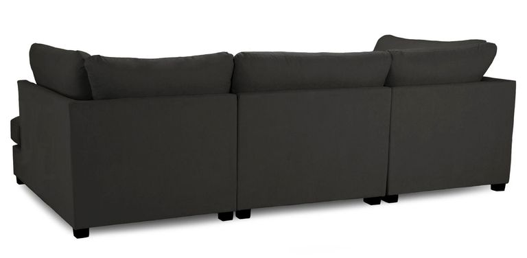 Carnaby U Shape Corner Sofa - Classic Black Fabric