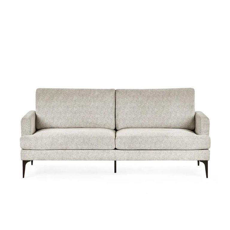 Carrera Oyster Cream Fabric Sofa - 3 Seater