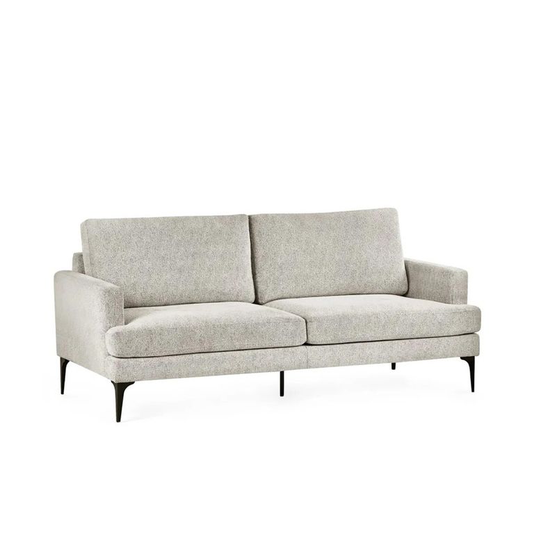 Carrera Oyster Cream Fabric Sofa - 3 Seater