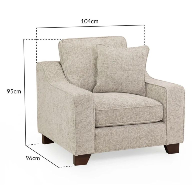 Clearance - Nebraska Beige Fabric Armchair - FSS16435