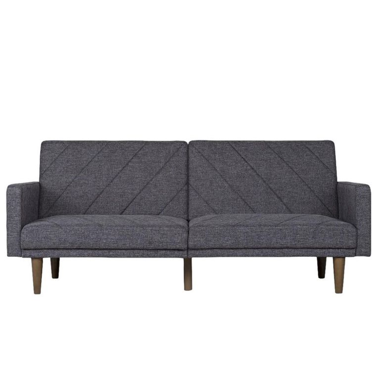 Clearance - Paso Dark Grey Linen Fabric 2 Seater Sofa Bed - 2110429UK - FSS16466