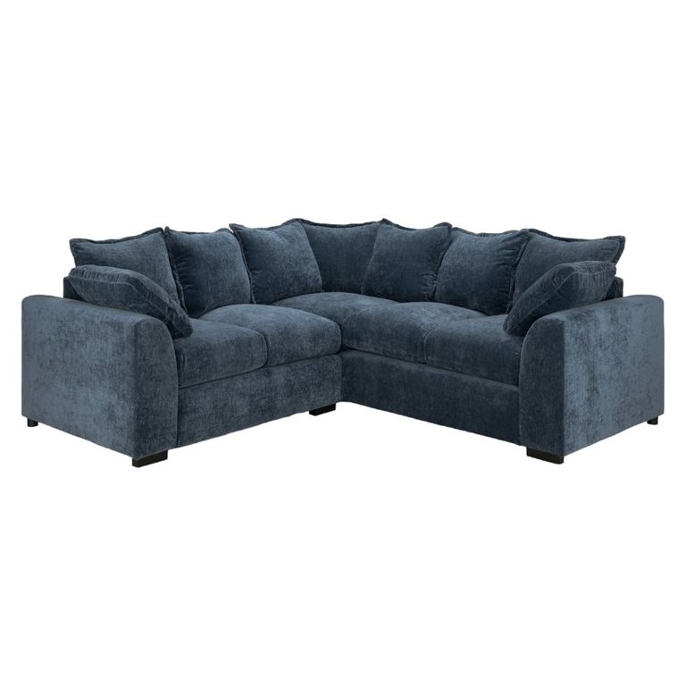 Colbee Large Corner Sofa - Blue Fabric
