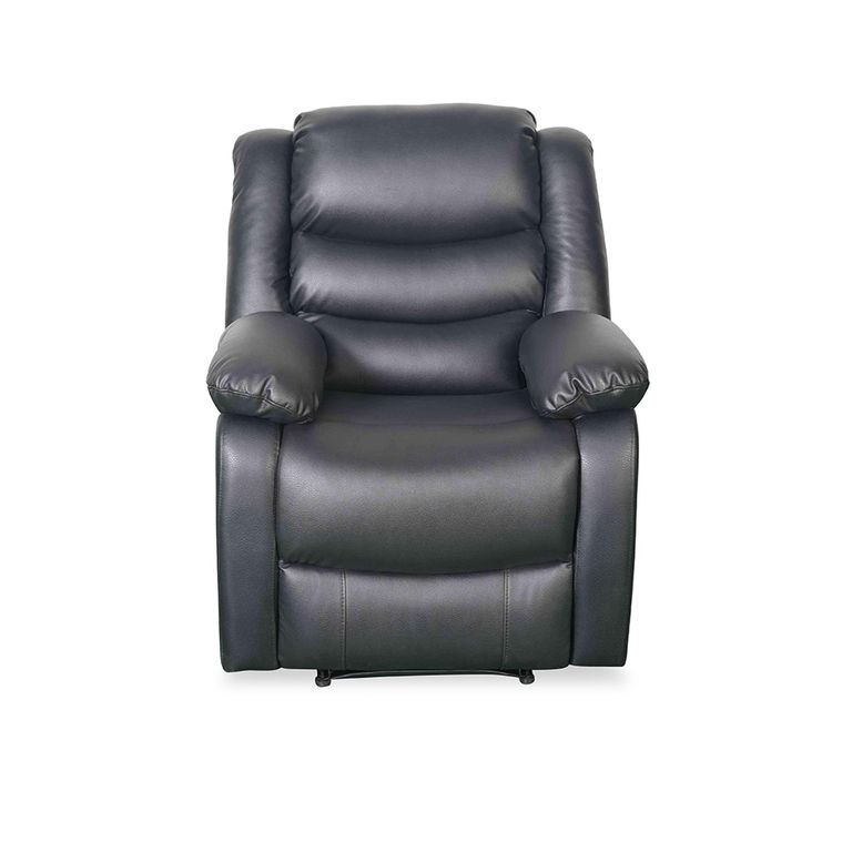 Conrad Manual Recliner Armchair - Black Leather