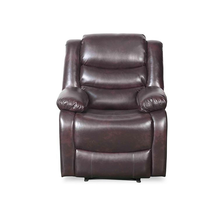Conrad Manual Recliner Armchair - Brown Leather