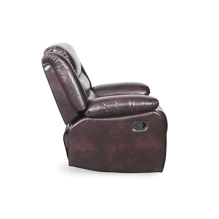 Conrad Manual Recliner Armchair - Brown Leather