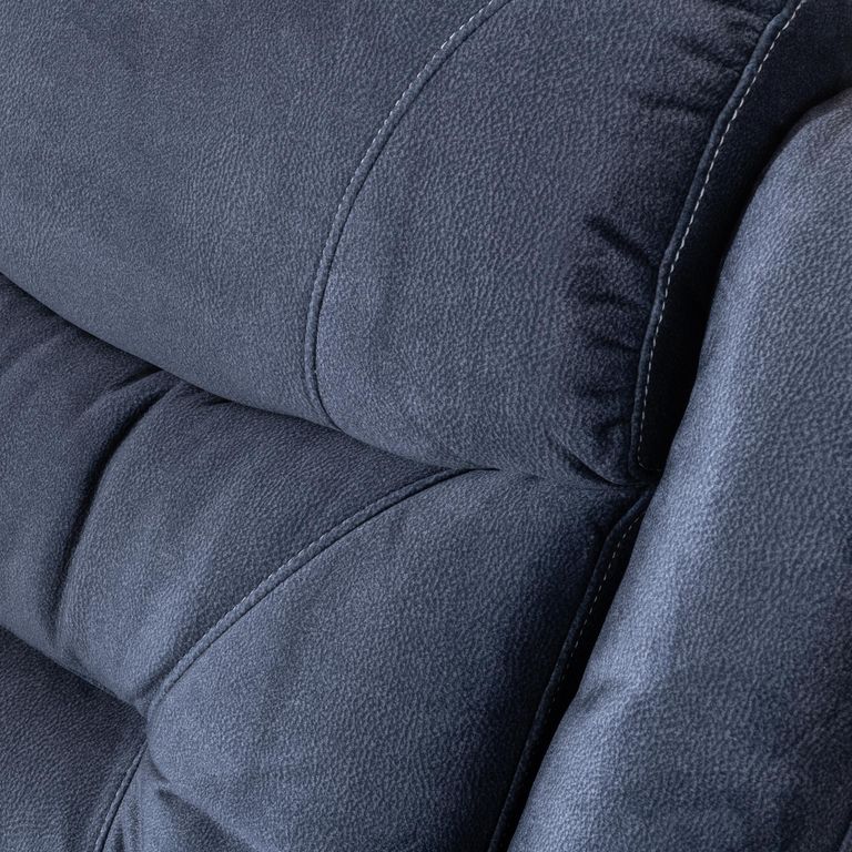 Dudley Silvano Blue Fabric 2 Seater Recliner Sofa