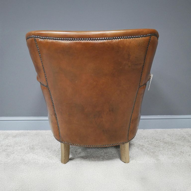 Accent Armchair - Brown Leather