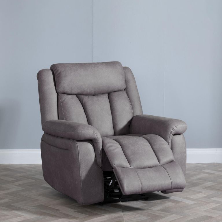 Dylan Grey Fabric Electric Recliner Armchair