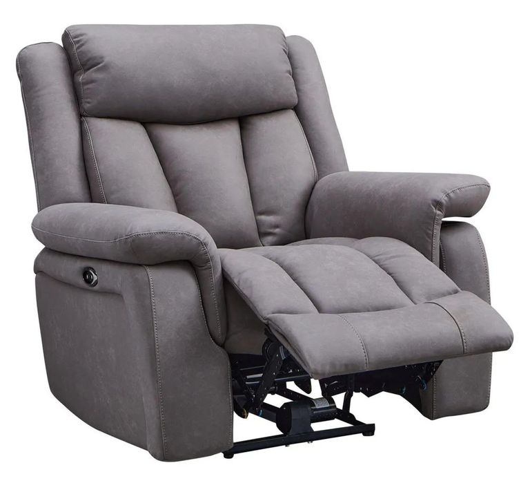 Dylan Grey Fabric Electric Recliner Armchair