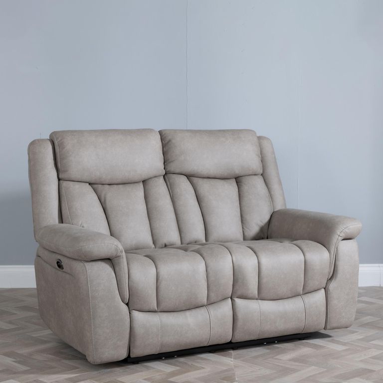 Dylan Sandstone Fabric 2 Seater Electric Recliner Sofa