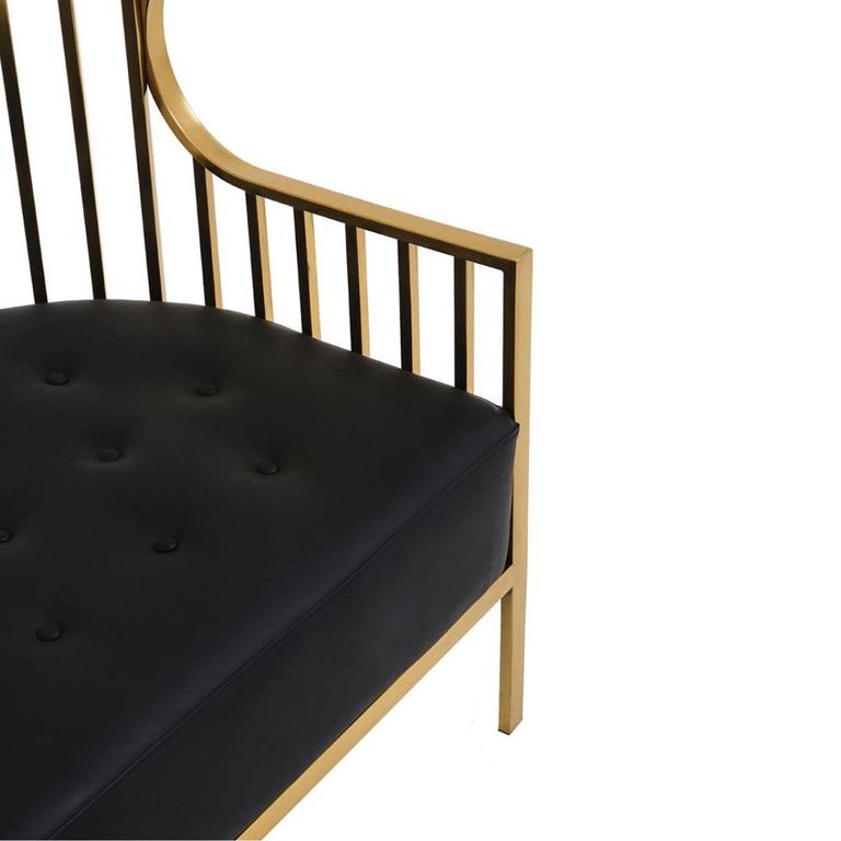 Eliza Sofa - 2 Seater - Gold Metal Frame with Dome Cage