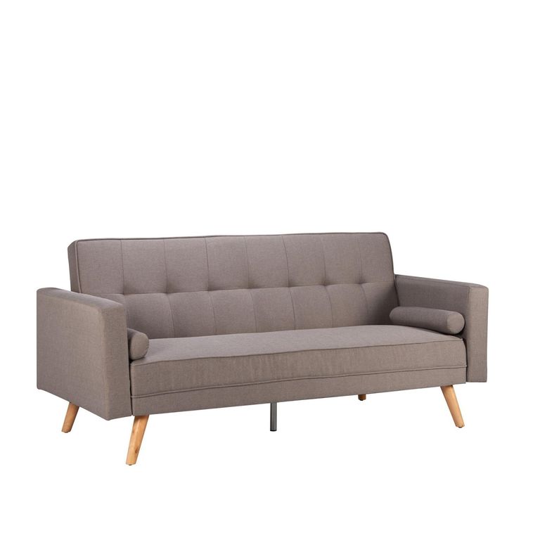 Ethan Click Clack Sofa Bed - 3 Seater - Grey Fabric